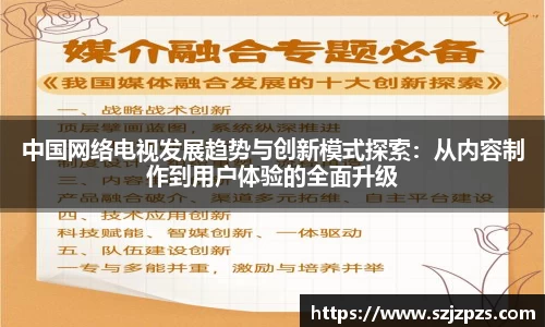 中国网络电视发展趋势与创新模式探索：从内容制作到用户体验的全面升级