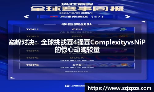 巅峰对决：全球挑战赛4强赛ComplexityvsNiP的惊心动魄较量